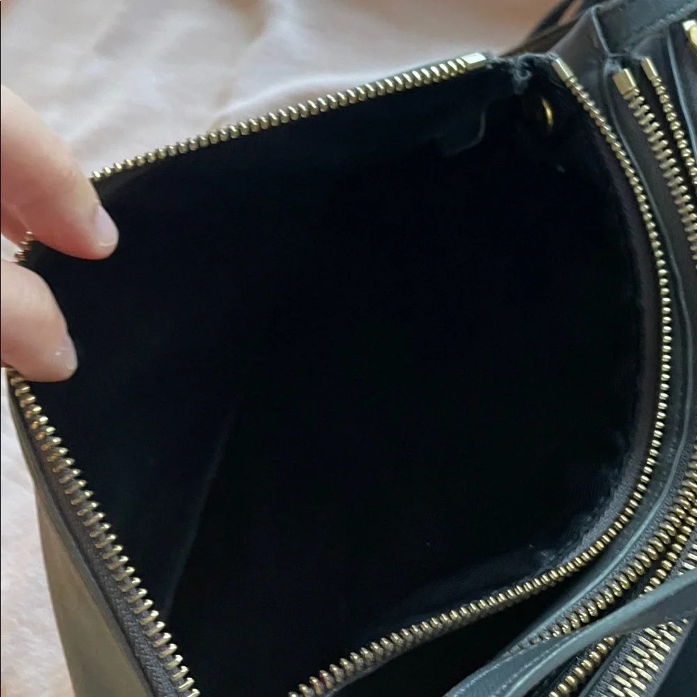 Celine Trio Dark Gray Leather Crossbody Bag- Large size - Picture 7 of 14